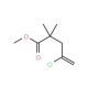 Methyl 4-chloro-2,2-dimethyl-4-pentenoate (CAS 86799-85-1) - chemical structure image