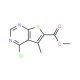Methyl 4-chloro-5-methyl-thieno[2,3-d]pyrimidine-6-carboxylate (CAS 832113-96-9) - chemical structure image