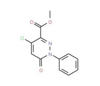 Methyl 4-chloro-6-oxo-1-phenyl-1,6-dihydro-3-pyridazinecarboxylate (CAS 129109-17-7) - chemical structure image