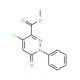 Methyl 4-chloro-6-oxo-1-phenyl-1,6-dihydro-3-pyridazinecarboxylate (CAS 129109-17-7) - chemical structure image
