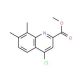 Methyl 4-chloro-7,8-dimethylquinoline-2-carboxylate (CAS 1133115-70-4) - chemical structure image