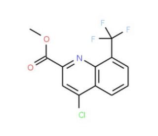 Methyl 4-chloro-8-(trifluoromethyl)quinoline-2-carboxylate (CAS 1133115-62-4) - chemical structure image