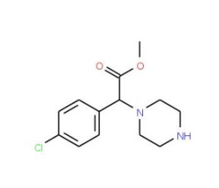 methyl (4-chlorophenyl)(piperazin-1-yl)acetate - chemical structure image