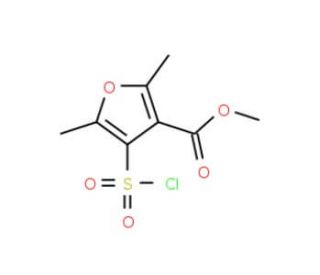 Methyl 4-(chlorosulphonyl)-2,5-dimethylfuran-3-carboxylate (CAS 306936-34-5) - chemical structure image