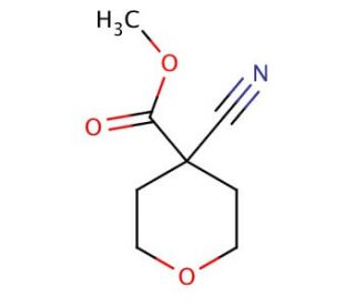 Methyl 4-cyanotetrahydro-2H-pyran-4-carboxylate (CAS 362703-30-8) - chemical structure image