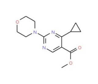 Methyl 4-cyclopropyl-2-morpholinopyrimidine-5-carboxylate (CAS 1072944-54-7) - chemical structure image