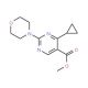 Methyl 4-cyclopropyl-2-morpholinopyrimidine-5-carboxylate (CAS 1072944-54-7) - chemical structure image