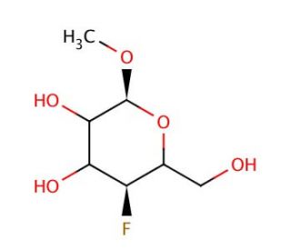 Methyl 4-Deoxy-4-fluoro-&alpha;-D-glucose (CAS 56926-53-5) - chemical structure image