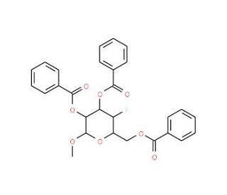 Methyl 4-Deoxy-4-fluoro-&alpha;-D-glucose Tribenzoate (CAS 84065-98-5) - chemical structure image
