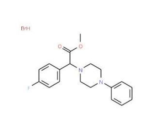 Methyl (4-fluorophenyl)(4-phenylpiperazin-1-yl)-acetate hydrobromide - chemical structure image