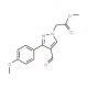Methyl [4-formyl-3-(4-methoxyphenyl)-1H-pyrazol-1-yl]acetate - chemical structure image