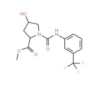 Methyl 4-hydroxy-1-{[3-(trifluoromethyl)anilino]-carbonyl}-2-pyrrolidinecarboxylate - chemical structure image