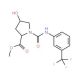 Methyl 4-hydroxy-1-{[3-(trifluoromethyl)anilino]-carbonyl}-2-pyrrolidinecarboxylate - chemical structure image