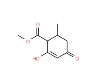Methyl 4-hydroxy-6-methyl-2-oxo-3-cyclohexene-1-carboxylate (CAS 39493-62-4) - chemical structure image