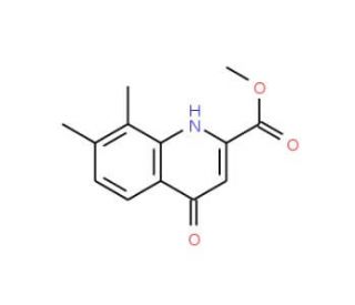 Methyl 4-hydroxy-7,8-dimethylquinoline-2-carboxylate (CAS 52979-32-5) - chemical structure image
