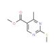 Methyl 4-methyl-2-(methylsulfanyl)-5-pyrimidinecarboxylate (CAS 166392-24-1) - chemical structure image
