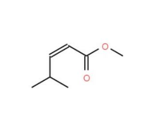 Methyl 4-methyl-2-pentenoate (CAS 50652-78-3) - chemical structure image