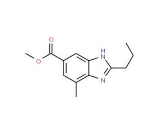 Methyl 4-methyl-2-propyl-1H-benzimidazole-6-carboxylate (CAS 152628-00-7) - chemical structure image