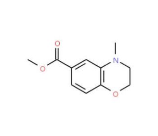 Methyl 4-methyl-3,4-dihydro-2H-1,4-benzoxazine-6-carboxylate - chemical structure image