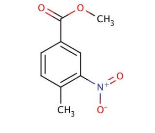 Methyl 4-methyl-3-nitrobenzoate (CAS 7356-11-8) - chemical structure image