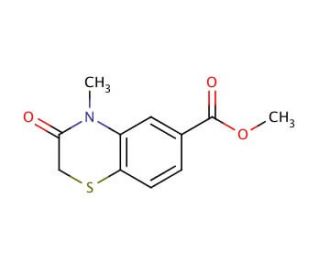 Methyl 4-methyl-3-oxo-3,4-dihydro-2H-1,4-benzothiazine-6-carboxylate (CAS 303987-90-8) - chemical structure image