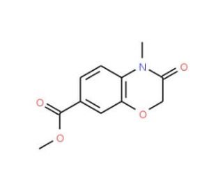 Methyl 4-methyl-3-oxo-3,4-dihydro-2H-1,4-benzoxazine-7-carboxylate (CAS 201294-27-1) - chemical structure image