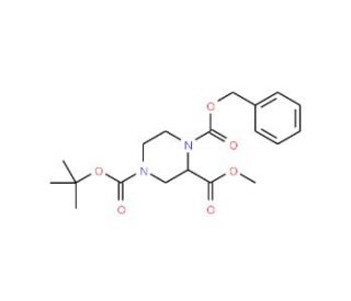 Methyl 4-N-Boc-1-N-Cbz-2-piperazine carboxylate (CAS 126937-42-6) - chemical structure image