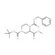 Methyl 4-N-Boc-1-N-Cbz-2-piperazine carboxylate (CAS 126937-42-6) - chemical structure image