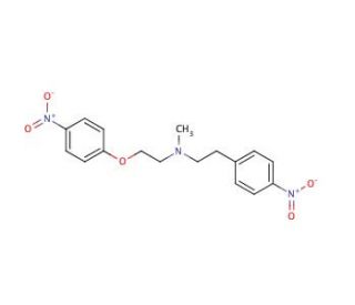 Methyl-(4-nitrophenylethyl)-(4-nitrophenoxyethyl)amine (CAS 115287-37-1) - chemical structure image