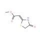 methyl-(4-oxo-1,3-thiazolidin-2-ylidene)acetate (CAS 26239-22-5) - chemical structure image