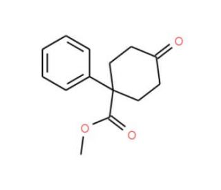 Methyl 4-oxo-1-phenylcyclohexanecarboxylate (CAS 75945-90-3) - chemical structure image