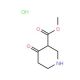 Methyl 4-oxo-3-piperidinecarboxylate hydrochloride (CAS 71486-53-8) - chemical structure image
