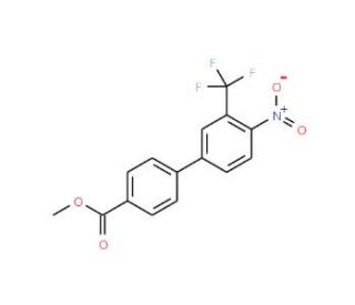 Methyl 4&prime;-nitro-3&prime;-(trifluoromethyl)-[1,1&prime;-biphenyl]-4-carboxylate - chemical structure image