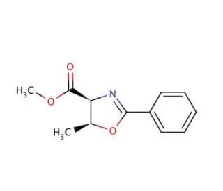 Methyl (4S,5S)-dihydro-5-methyl-2-phenyl-4-oxazolecarboxylate (CAS 82659-84-5) - chemical structure image