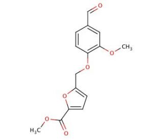 methyl 5-[(4-formyl-2-methoxyphenoxy)methyl]-2-furoate (CAS 332165-50-1) - chemical structure image