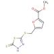 methyl 5-{[(5-mercapto-1,3,4-thiadiazol-2-yl)thio]methyl}-2-furoate - chemical structure image