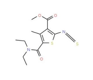 Methyl 5-[(diethylamino)carbonyl]-2-isothiocyanato-4-methylthiophene-3-carboxylate - chemical structure image