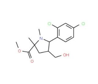 Methyl 5-(2,4-dichlorophenyl)-4-(hydroxymethyl)-1,2-dimethyl-2-pyrrolidinecarboxylate - chemical structure image