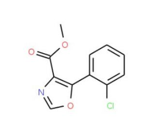Methyl 5-(2-chlorophenyl)oxazole-4-carboxylate (CAS 89204-91-1) - chemical structure image