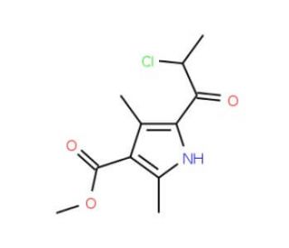 methyl 5-(2-chloropropanoyl)-2,4-dimethyl-1H-pyrrole-3-carboxylate - chemical structure image