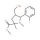 Methyl 5-(2-fluorophenyl)-4-(hydroxymethyl)-1,2-dimethyl-2-pyrrolidinecarboxylate - chemical structure image