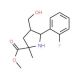 Methyl 5-(2-fluorophenyl)-4-(hydroxymethyl)-2-methylpyrrolidine-2-carboxylate - chemical structure image
