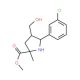 Methyl 5-(3-chlorophenyl)-4-(hydroxymethyl)-2-methylpyrrolidine-2-carboxylate - chemical structure image