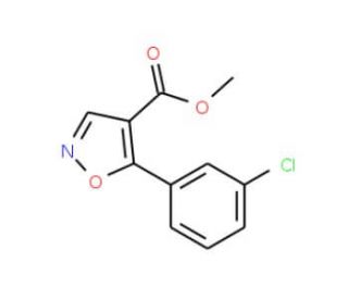 Methyl 5-(3-chlorophenyl)isoxazole-4-carboxylate (CAS 1065074-27-2) - chemical structure image