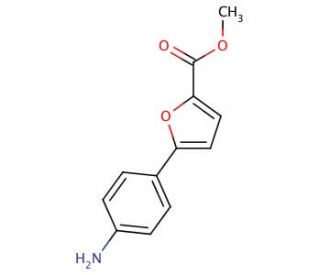 Methyl 5-(4-aminophenyl)furan-2-carboxylate (CAS 52939-06-7) - chemical structure image