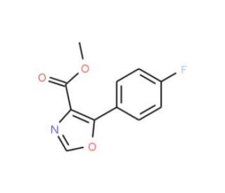 Methyl 5-(4-fluorophenyl)oxazole-4-carboxylate (CAS 89204-90-0) - chemical structure image