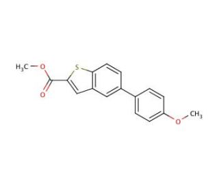 Methyl 5-(4-methoxyphenyl)-1-benzothiophene-2-carboxylate (CAS 924869-09-0) - chemical structure image