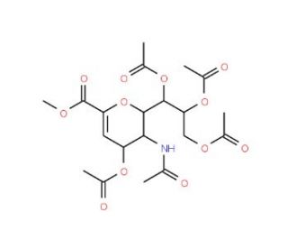 Methyl 5,7,8,9-Tetra-O-acetyl-4-acylamino-2,6-anhydro-3,4-dideoxy-D-glycero-D-galacto-2-enonate - chemical structure image