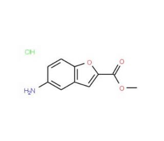 methyl 5-amino-1-benzofuran-2-carboxylate hydrochloride (CAS 383677-67-6) - chemical structure image