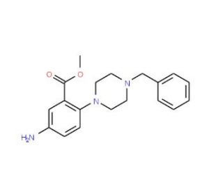Methyl 5-amino-2-(4-benzylpiperazino)-benzenecarboxylate - chemical structure image